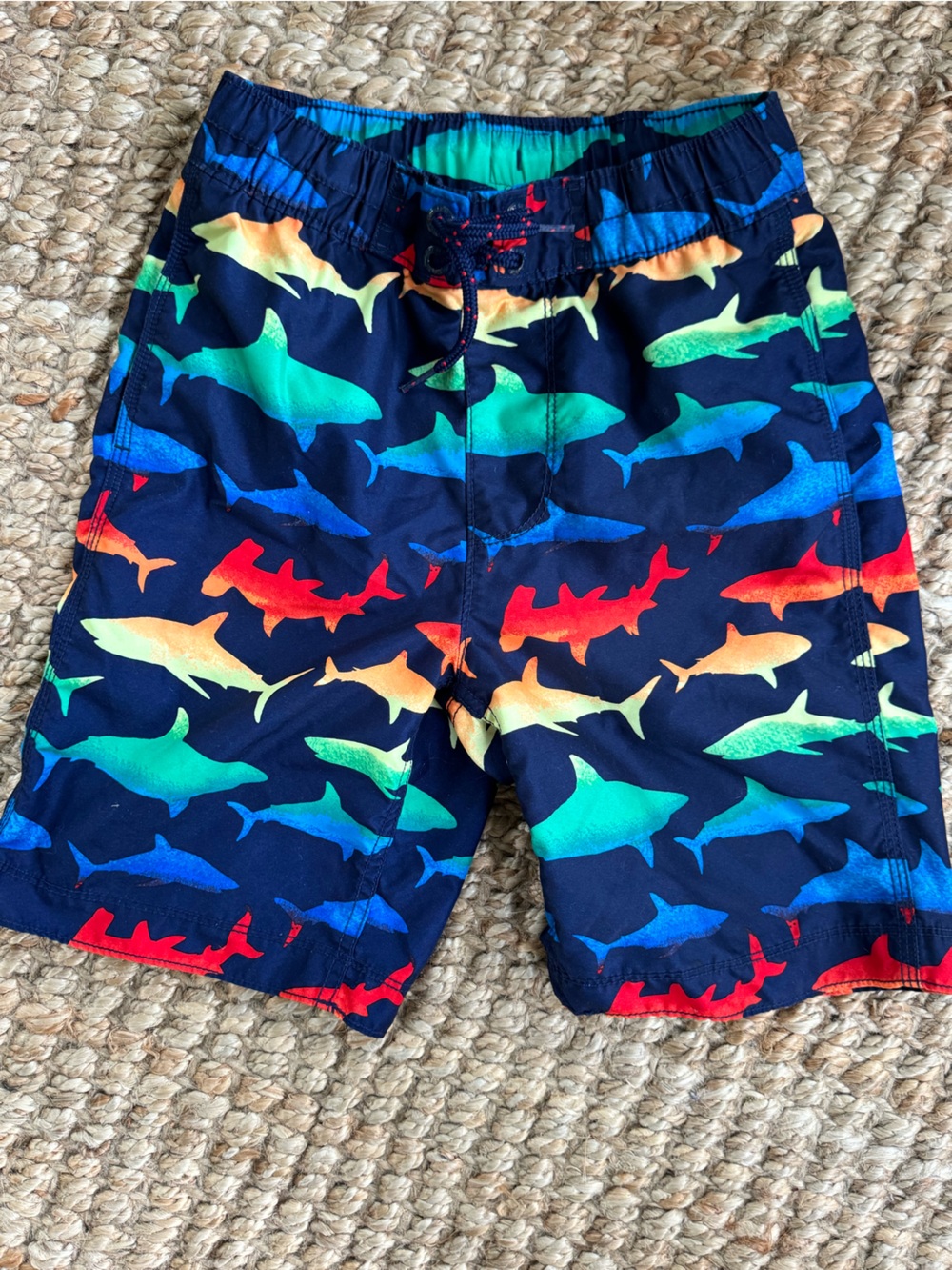 GAP Kids Navy and Lime Green Swim Shorts